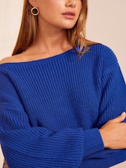 Friends Like These Blue Off The Shoulder Jumper - Image 3 of 4
