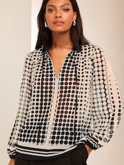 Lipsy V-Neck Polka Dot Print Blouse - Imagem 3 de 4