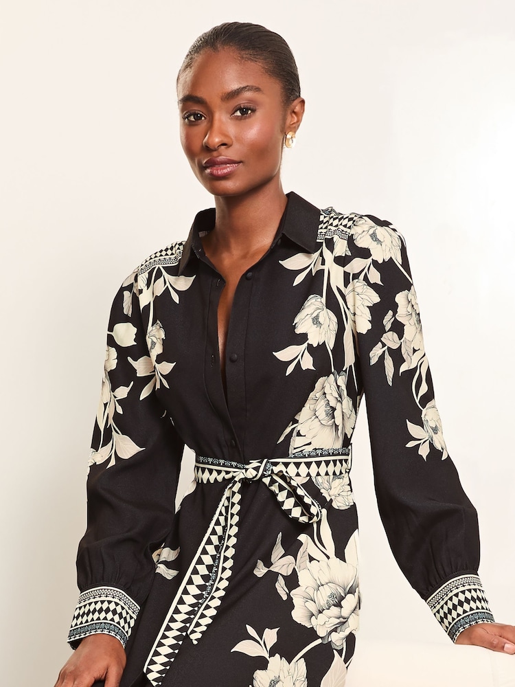 Vestido camisero de manga larga con estampado llamativo de Lipsy - Imagen 4 de 4