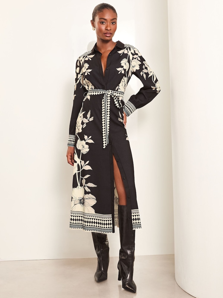 Vestido camisero de manga larga con estampado llamativo de Lipsy - Imagen 2 de 4