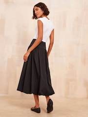 Friends Like These Black Midi Bubble Hem Skirt - Image 4 of 4