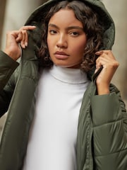 Friends Like These Green Mid Length Quilted Jacket - Image 4 of 4