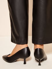 Friends Like These Black Standard Fit Standard Fit Comfort Pointed Toe Kitten Heel Courts - Image 4 of 4