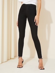 Friends Like These Black/Dark Blue Elasticated Waist 100% Cotton Jeggings 2 Pack - Image 5 of 7