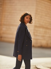 Friends Like These Blue Double Breasted Peacoat - Image 4 of 5