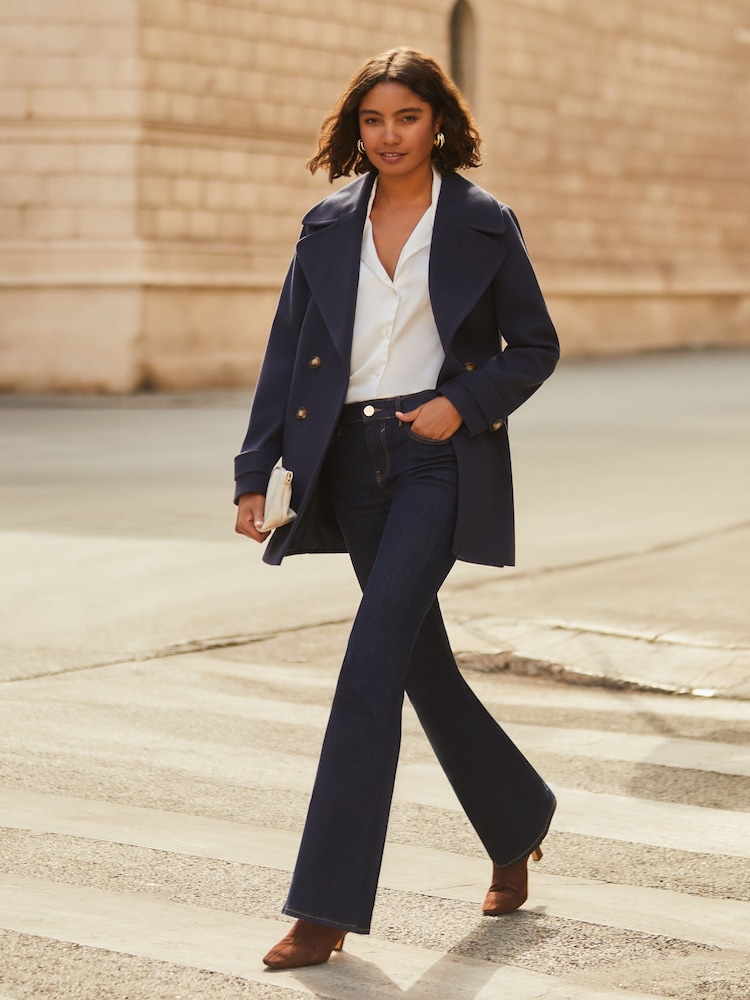 Friends Like These Blue Double Breasted Peacoat - Image 5 of 5