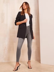 Friends Like These Grey High Waisted Jeggings - Image 2 of 4