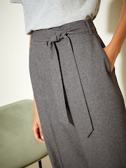Friends Like These Grey Wide Leg Textured Tailored Trousers - Image 3 of 4