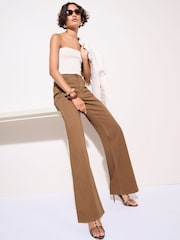 Friends Like These Brown Relaxed Wide Leg Jeans - Image 1 of 4