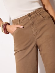 Friends Like These Brown Relaxed Wide Leg Jeans - Image 3 of 4