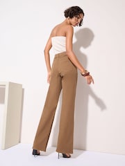 Friends Like These Brown Relaxed Wide Leg Jeans - Image 4 of 4