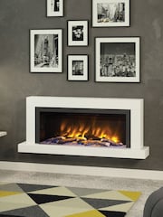 Be Modern White Micro Marble Impero Wall Mounted 57inch Electric Fire - Image 2 of 5
