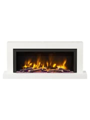 Be Modern White Micro Marble Impero Wall Mounted 57inch Electric Fire - Image 3 of 5