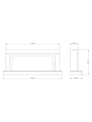 Be Modern White Micro Marble Impero Wall Mounted 57inch Electric Fire - Image 5 of 5