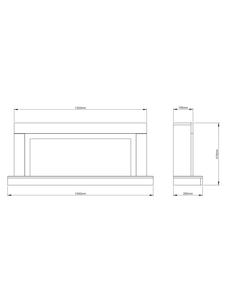 Be Modern White Micro Marble Impero Wall Mounted 57inch Electric Fire - Image 5 of 5