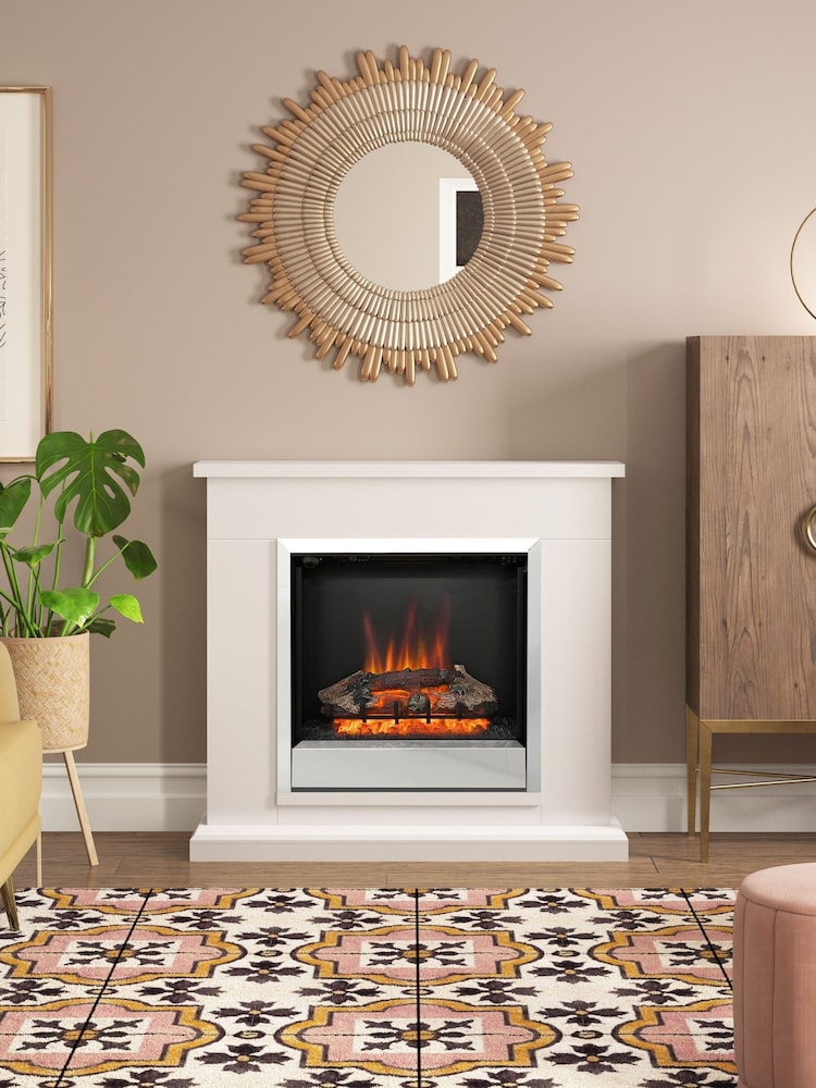 Be Modern Pearlescent Cashmere Elsham Complete Electric Fireplace - Image 1 of 4
