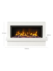 Be Modern White Micro Marble Impero Complete 48inch Electric Fireplace - Image 3 of 4