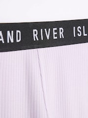 River Island Purple Girls Waistband Leggings 2 Pack - Image 3 of 4