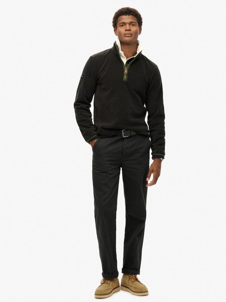 Superdry Black Estate Half Zip Fleece - Image 4 of 5