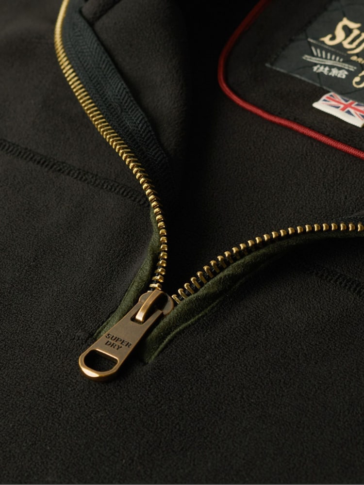 Superdry Black Estate Half Zip Fleece - Image 5 of 5