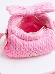 River Island Pink Girls Weave Nylon Grab Bag - Image 5 of 5