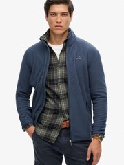 Superdry Blue Polar Fleece Full Zip Jacket - Image 1 of 4