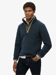 Superdry Blue Estate Half Zip Fleece - Image 1 of 3