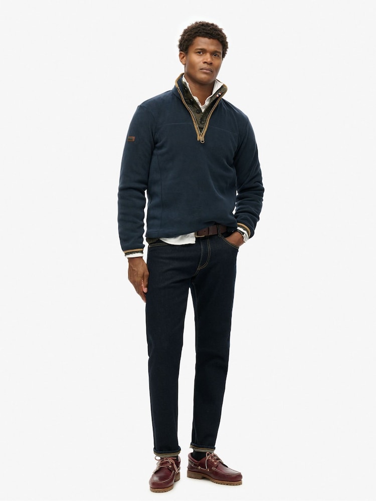 Superdry Blue Estate Half Zip Fleece - Image 2 of 3