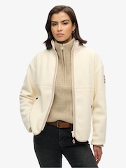 Superdry Cream Active Full Zip Fleece - Image 1 of 4