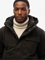 Superdry Black Workwear Hooded Parka Jacket - Image 4 of 5