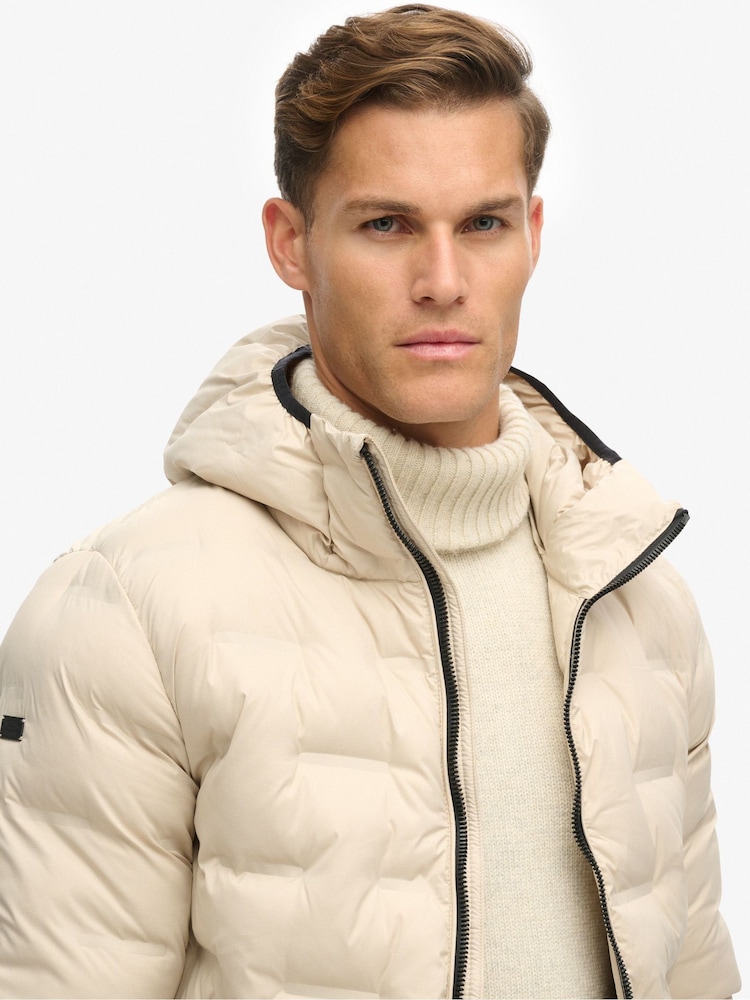 Superdry Nude Short Quilted Puffer Jacket - Image 5 of 5