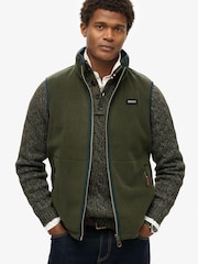 Superdry Green Estate Fleece Gilet - Image 2 of 4