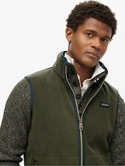 Superdry Green Estate Fleece Gilet - Image 4 of 4