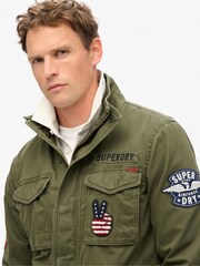Superdry Green 100% Cotton Patched Rookie Jacket - Image 3 of 4