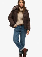 Superdry Brown Hooded Ripstop Puffer Jacket - Image 3 of 6