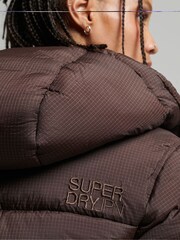 Superdry Brown Hooded Ripstop Puffer Jacket - Image 5 of 6