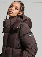 Superdry Brown Hooded Ripstop Puffer Jacket - Image 6 of 6