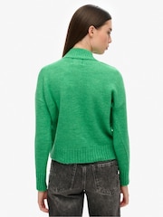 Superdry Green Essential Mock Neck Jumper - Image 2 of 4