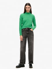 Superdry Green Essential Mock Neck Jumper - Image 3 of 4