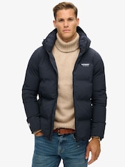 Superdry Blue Hooded Boxy Puffer Jacket - Image 2 of 4