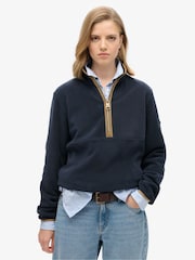Superdry Blue Estate Half Zip Fleece - Image 1 of 3