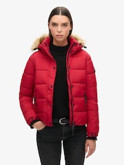 Rojo - Chaqueta de entretiempo corta con capucha de Superdry - Imagen 1 de 4