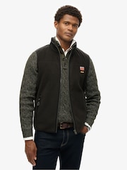 Superdry Black Active Fleece Gilet - Image 1 of 4