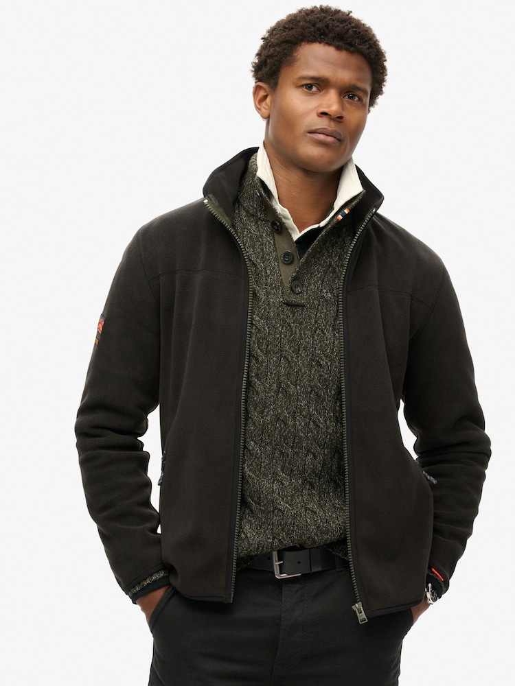 Superdry Black Active Full Zip Fleece - Image 1 of 4