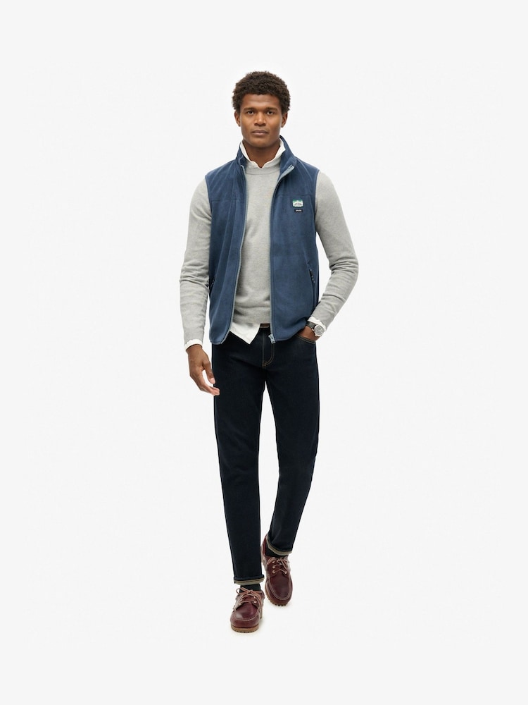 Superdry Blue Active Fleece Gilet - Image 1 of 1