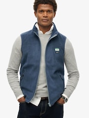 Superdry Blue Active Fleece Gilet - Image 2 of 4