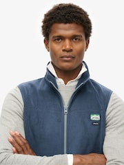 Superdry Blue Active Fleece Gilet - Image 4 of 4