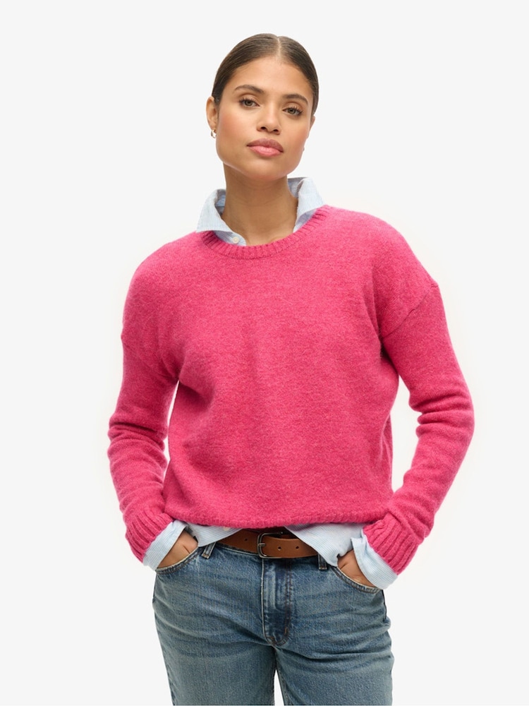 Suéter básico con cuello redondo de Superdry - Imagen 1 de 4 Suéter básico con cuello redondo de Superdry - Imagen 1 de 4