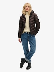 Superdry Brown Hooded Fuji Padded Jacket - Image 3 of 8