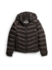 Superdry Brown Hooded Fuji Padded Jacket - Image 6 of 8